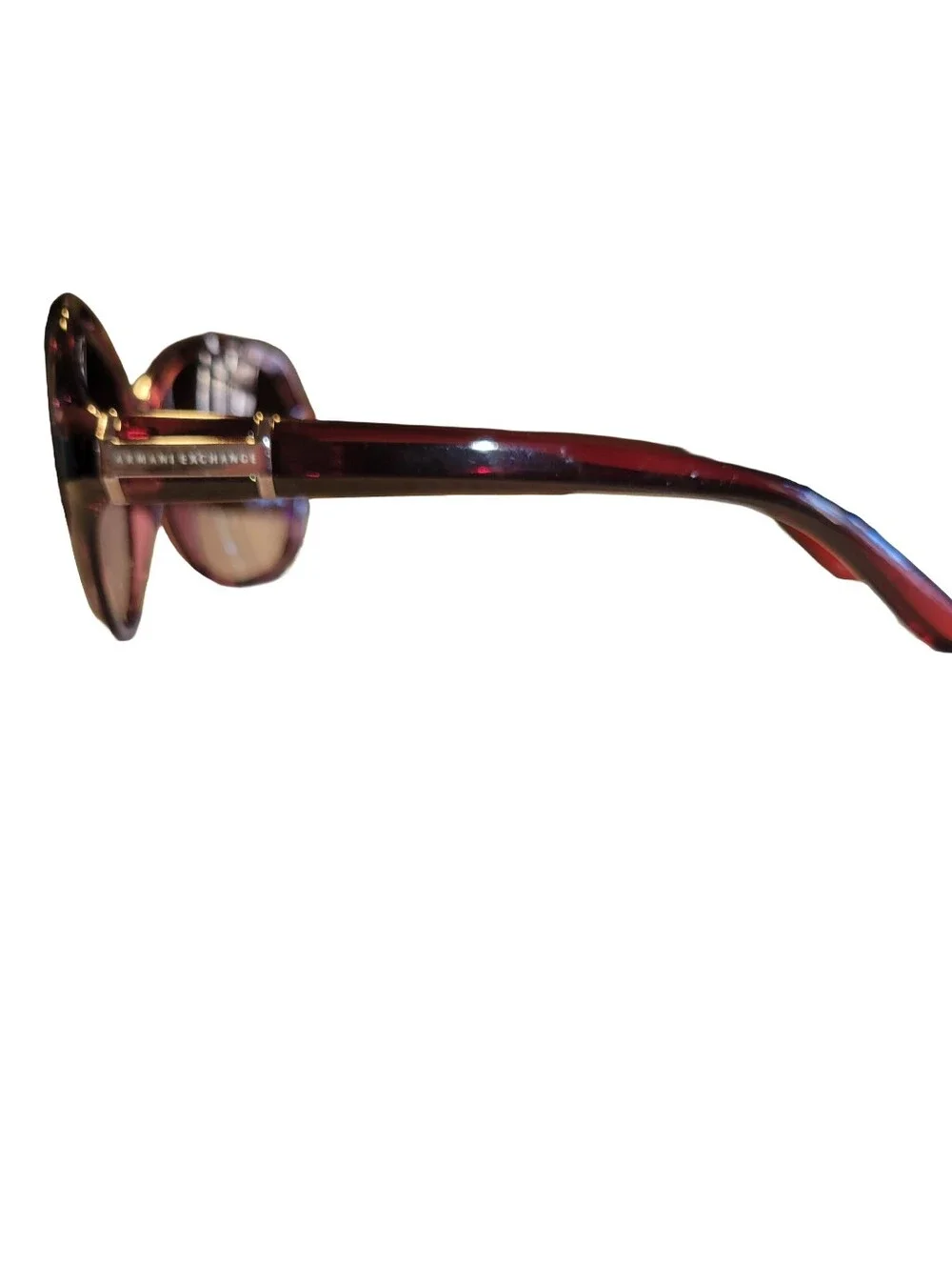 Y2K Armani Exchange A/X Oversize Square Sunglasses A/X 249/S Rose Pink Tortoise